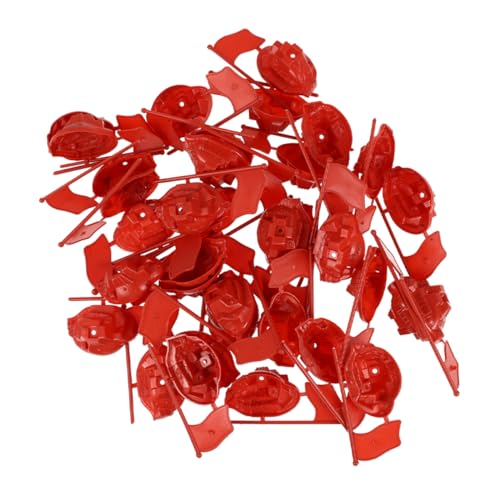 IMIKEYA 30 Stück Kleine Figuren Farbig Spiel Miniatur Zahlen Flaggen Party Künstlich Minifahnen Auf Stöcken Winzige Figuren Kleine Fahnen Rot Plastik von IMIKEYA