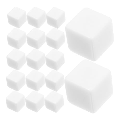 IMIKEYA 30 Stück Leere Würfel Zahlenwürfel Klein Brettspiel Würfel Würfelspielzeug Für Farbig Leeres Brettspiel Bastelwürfel Selber Machen Acryl Weiß von IMIKEYA