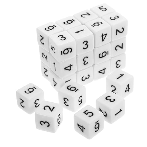 IMIKEYA 30 Stück Lehrmittel Für Zahlenwürfel Rollenspiel Würfel Würfelzählspiel Sechsseitige Würfel Spiele Mathe Zahlen Würfel Nummerierte Würfel Lernwürfel Acryl Weiß IMIKEYA 30 Stück Lehrmittel Für Zahlenwürfel Rollenspiel Würfel Würfelzählspiel Sechsseitige Würfel Spiele Mathe Zahlen Würfel Nummerierte Würfel Lernwürfel Acryl Weiß von IMIKEYA