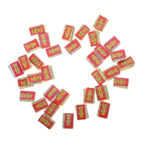 IMIKEYA 30 Stück Mikro-heilige Darstellung Miniatur-Heiliger Anhänger Mikro-buddhistische Schriftrolle Miniatur Spirituelles Ornament Kleine Schriftstelle Miniaturornament Papier von IMIKEYA