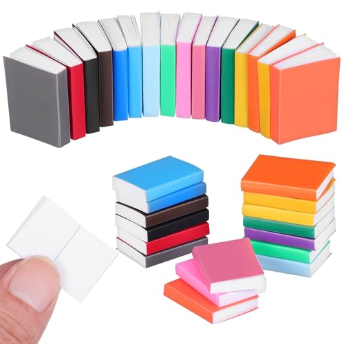 IMIKEYA 32 Miniatur-Bücher für Puppenhaus: 1:12 Mini-Bücher, Miniatur-Bücher, blanko, winzige Bücher, verschiedene Farben, Mini-Bücher für Bücherregal, Puppenhaus-Dekoration, Basteln, für Jungen und IMIKEYA 32 Miniatur-Bücher für Puppenhaus: 1:12 Mini-Bücher, Miniatur-Bücher, blanko, winzige Bücher, verschiedene Farben, Mini-Bücher für Bücherregal, Puppenhaus-Dekoration, Basteln, für Jungen und von IMIKEYA