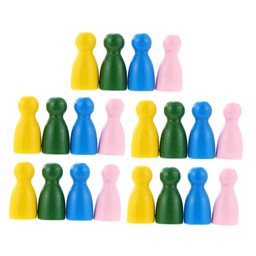 IMIKEYA 32 Stück Schachbrettspielzubehör Bauern Anbindung Ludo Planke Verpfänden Token Für Brettspiele Schachfiguren Token-Board Zubehör Für Brettspiele Schach Spielmarken Holz von IMIKEYA