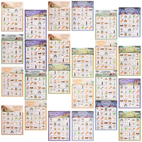 IMIKEYA 33 Teiliges Set Camping Aktivitäten Camping Spiele Für Camping Schnitzeljagd Für Autospiele Für Roadtrips Freunde Und Nachbarn Spiel Halloween Partyspiele Autoreisespiele Papier von IMIKEYA