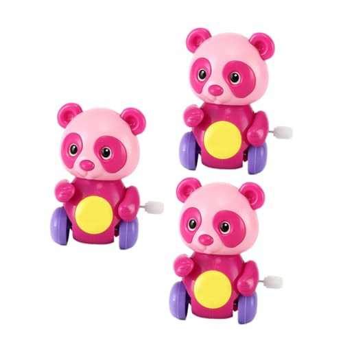 IMIKEYA 3Stücke Aufziehspielzeug Panda Wind Up Tier Spielzeuge für Hochwertiges Kunststoffmaterial Raumdekoration Zufällige Farben Spaß von IMIKEYA