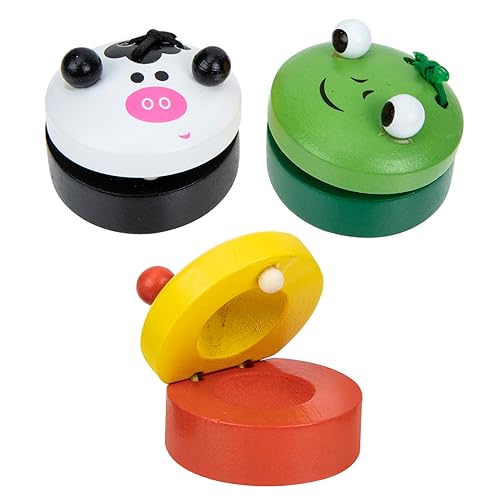 IMIKEYA 3Stücke Castanets Musikinstrumente Für Pädagogisches Zur Frühen Bildung Tierdesigns Für Musikalische Und Kreatives von IMIKEYA