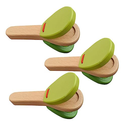 IMIKEYA 3Stücke Holzspielzeug Für Handspielinstrumente Mit Griff Lustiges Für Zufällige Farben Fördert Die Motorik Und Spielverhalten von IMIKEYA