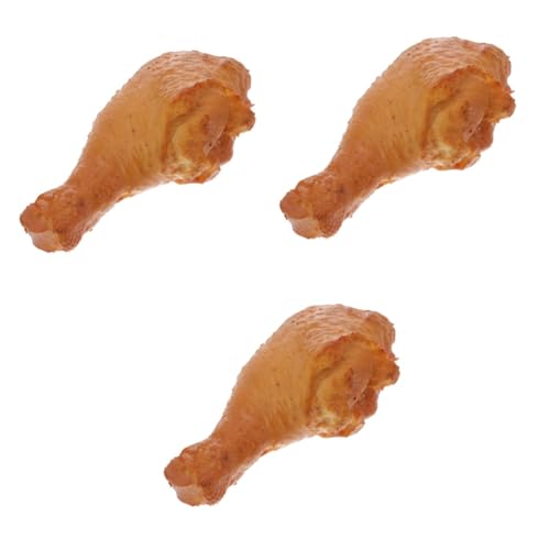 IMIKEYA 3st Hähnchenkeulen Für Simuliertes Essen Brathähnchen-Display Modell Gefälschte Hühnerkeule Künstliches Hühnerfleisch Künstliches Huhn Hühnerdekor PVC Entenbein Lebensmittel von IMIKEYA