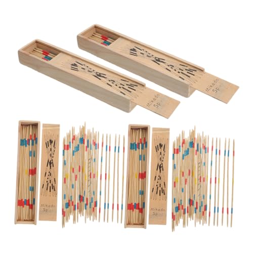 IMIKEYA 4 Boxen Farbige Stäbchen Kinderspielzeug Lernspielzeug Stäbchenspiel Dünne Stäbchen Lernstäbchen Familienspiel Stäbchenspiel Für Holz von IMIKEYA