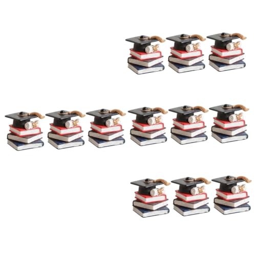 IMIKEYA 4 Sätze Phd Hut Buch Dekoration Cupcake Ornamente Graduierung Kuchen Graduierung 2023 Cupcake Topper Grad Cupcake Topper Grad Party Cupcake Topper Graduierung 3 Stück * 4 von IMIKEYA