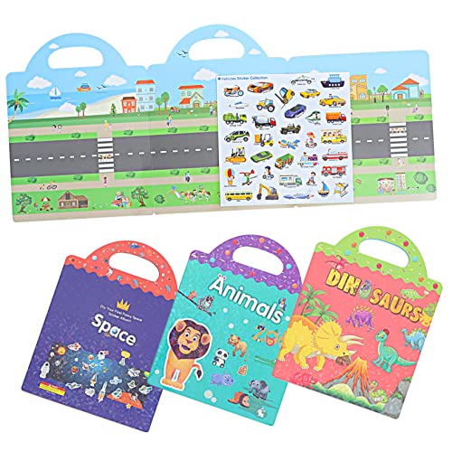 IMIKEYA 4 Sätze Stickerbücher aus Papier stickerheft stickerbücher für Sticker Book for Kleinkinder Aufkleber Kognitionsaufkleber lustige Abziehbilder von IMIKEYA