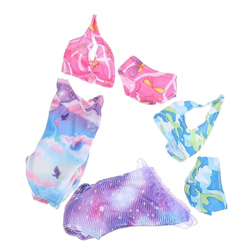 IMIKEYA 4 Satz puppenkleidung Set doll Accessories Wechselbare Puppenkleidung wiedergeborene Puppe Zubehör Bikinis Mini-Puppen-Badeanzug-Outfit Miniatur-Puppen-Badeanzug-Outfit Stoff von IMIKEYA