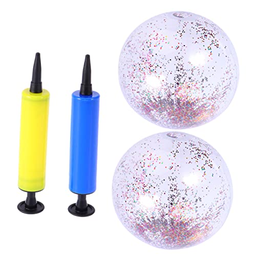 IMIKEYA 4 Stück 16 aufblasbarer Ball glitzernder Wasserball transparente Kugel Colorful IMIKEYA 4 Stück 16 aufblasbarer Ball glitzernder Wasserball transparente Kugel Colorful von IMIKEYA