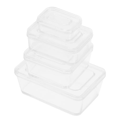 IMIKEYA 4 Stück Boxen Aufbewahrungsbox Für Würfel Obst Vier Mini Abteil Teller Tabletts Doppelt Müll Deckel Korb Plätzchen Bausatz Puppenhauszubehör Plastik IMIKEYA 4 Stück Boxen Aufbewahrungsbox Für Würfel Obst Vier Mini Abteil Teller Tabletts Doppelt Müll Deckel Korb Plätzchen Bausatz Puppenhauszubehör Plastik von IMIKEYA