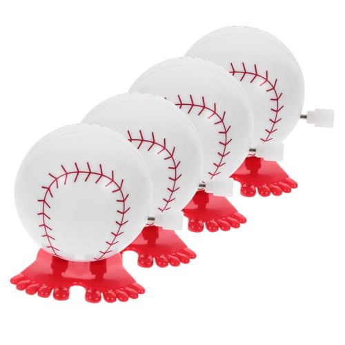 IMIKEYA 4 Stück Clockwork Springen Baseball Sportbälle Zum Aufziehen Ball Aufziehen Uhrwerk-sportball Aufziehball Plastik von IMIKEYA