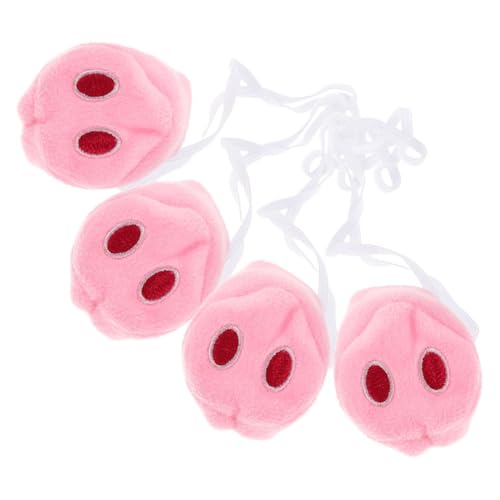 IMIKEYA 4 Stück Cosplay Schwein Nase Lustiges Tierkostüm Zubehör für Karneval und Halloween Bequeme und Sichere Maske für Partys und Kostüme für Erwachsene von IMIKEYA