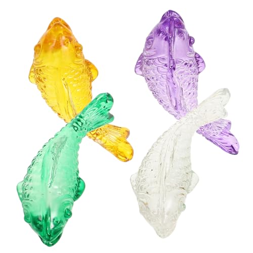 IMIKEYA 4 Stück Fischverzierung aus Glas wohnaccessoires Glasfischfiguren Tischdekoration mit Fischmotiven Glasfiguren Sammlung kleine Glasstatue Farbiger Glasfisch gefälschter Fisch IMIKEYA 4 Stück Fischverzierung aus Glas wohnaccessoires Glasfischfiguren Tischdekoration mit Fischmotiven Glasfiguren Sammlung kleine Glasstatue Farbiger Glasfisch gefälschter Fisch von IMIKEYA