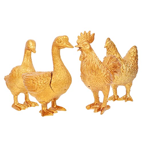 IMIKEYA 4 Stück Geflügelmodellspielzeug winzig kleine Tierfiguren Miniatur Tierspielzeug für Nutztiere Tiere Dekoration Farmtiere Figuren Kinderspielzeug Plastik von IMIKEYA