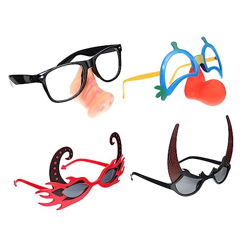 IMIKEYA 4 Stück Halloween Partybrillen Kreatives Design Lustige Karneval Brillen Verschiedene Für Kostümparty Cosplay Bühnenauftritt von IMIKEYA