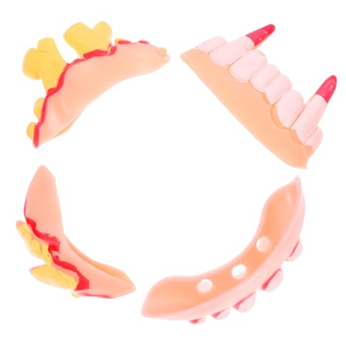 IMIKEYA 4 Stück Halloween-zahnersatz Falsche Zähne Hässliche Halloween-kostüme Cosplay-zahnersatz Kostüm Zähne Dekorative Halloween-zähne Zähne Für Halloween Hässliche Zähne Gummi von IMIKEYA