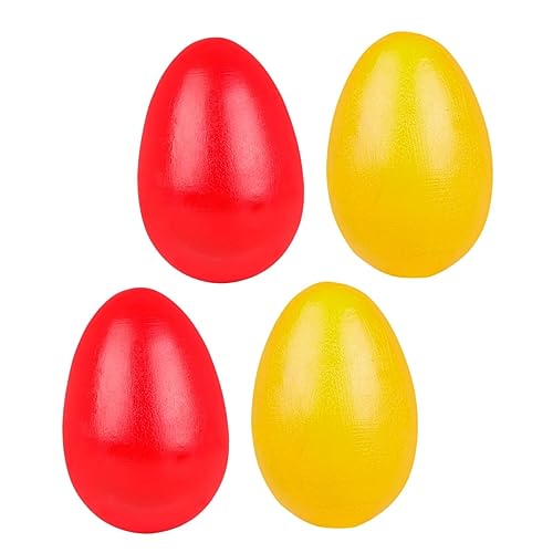 IMIKEYA 4 Stück Holzsand Eier Für Schlaginstrument Musikinstrument Eier Holzeier Schlageier Schlag Musik Eier Eier Buntes Eisensand von IMIKEYA