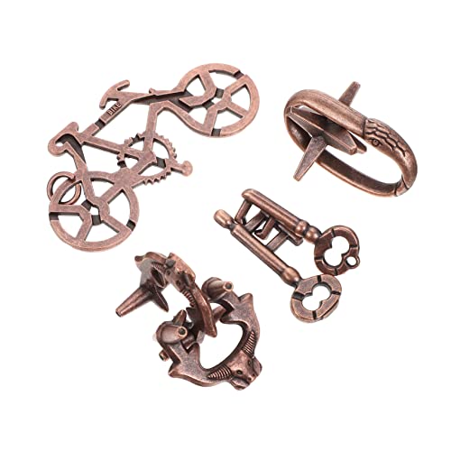 IMIKEYA 4 Stück Intellektuelle Lösung Iq Pädagogisches Puzzle- Gehirntrainer- Denksportaufgaben Sperren Verwirrende Puzzlespielspielzeuge Zinklegierung IMIKEYA 4 Stück Intellektuelle Lösung Iq Pädagogisches Puzzle- Gehirntrainer- Denksportaufgaben Sperren Verwirrende Puzzlespielspielzeuge Zinklegierung von IMIKEYA