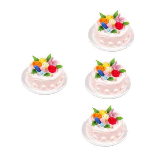 IMIKEYA 4 Mini-Cupcakes hochzeitsdeko hochzeits Dekoration -Puppenhaus-Spielessen Küchenzubehör für Puppenstuben Essen vorgeben Retro-Spielzeug gefälschter Nachtisch Jahrgang von IMIKEYA