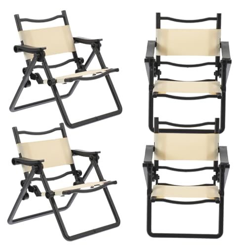 IMIKEYA 4 Stück Mini-klappstuhl Sitz Handyhalter Miniatur-stuhlmodell Unterlage Windeln Träger Mini-puppenstubenstuhl Telefoniege Zubehör Hochstuhl Puppenhaus Klappstuhl Auto Bausatz von IMIKEYA
