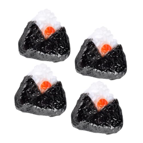 IMIKEYA 4 Stück Nachgemachte Sushi-Reisbällchen Mini Modelle dreieckige Reisform knusprig ausgestopft Ball Puppenhaus-Snack gefälschte Reisbällchen realistisch PVC Black IMIKEYA 4 Stück Nachgemachte Sushi-Reisbällchen Mini Modelle dreieckige Reisform knusprig ausgestopft Ball Puppenhaus-Snack gefälschte Reisbällchen realistisch PVC Black von IMIKEYA