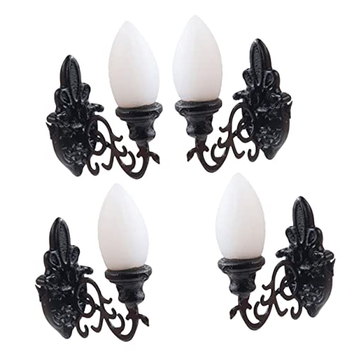 IMIKEYA 4 Stück Puppenhaus Wandleuchte Bausteine Batteriebetriebene Lichter Kleine LED Leuchten Atomlampe LED Lampen Lichterketten Batteriebetriebene Flaschenlichter LED von IMIKEYA