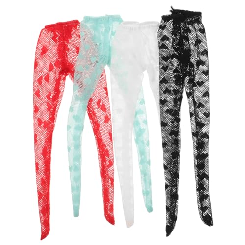 IMIKEYA 4 Stück Puppensocken Puppenstrümpfe Puppenversorgung Minipuppenstrümpfe Puppen-Foto-Requisiten Puppenstrümpfe Ornament Puppe Kostüm Strümpfe Polyester von IMIKEYA
