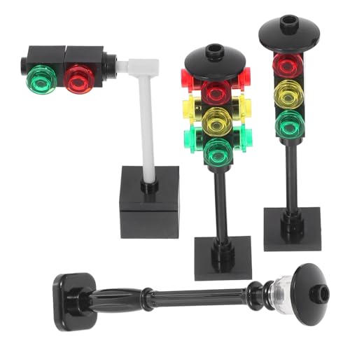 IMIKEYA 4 Stück Signallichtschild- Dekoration Rot Transport Mini-ampelmodell Früh Lehrreich Puppenhaus-ampel Tisch Ampelspielzeug Für Miniatur-ampelspielzeug Black Abs von IMIKEYA