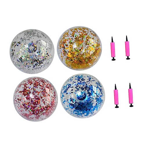 IMIKEYA 4 Stück Strandball mit Pailletten Schwimmbad für strandball aufblasbar aufblasbares sommerspielzeug outdor Pailletten-Glitzerkugeln aufblasbare Bälle PVC IMIKEYA 4 Stück Strandball mit Pailletten Schwimmbad für strandball aufblasbar aufblasbares sommerspielzeug outdor Pailletten-Glitzerkugeln aufblasbare Bälle PVC von IMIKEYA