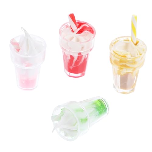 IMIKEYA 4 Stück Teiliges Eiscreme Dekorationen für Puppenhaus Realistische Eiscreme Modelle für Läden Farben Zufällig Zubehör für DIY Puppenhaus Layouts Zufällige Farbe von IMIKEYA