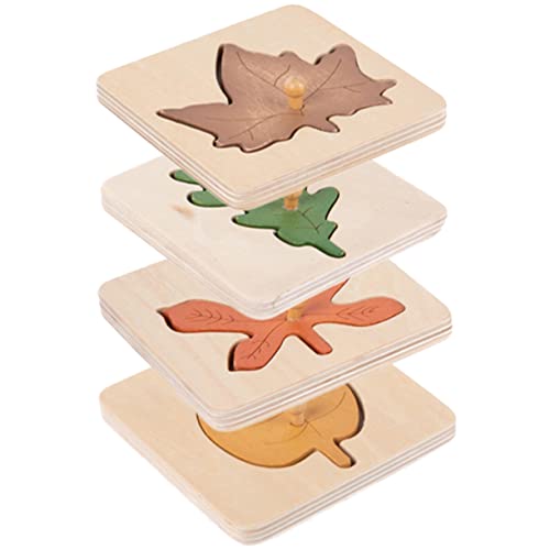 IMIKEYA 4 Stück Teiliges Holzpuzzle mit Blättern Montessori Lernspielzeug für Kleinkinder Fördert Kognitive Fähigkeiten und Feinmotorik für Frühkindliche Bildung und Eltern Interaktion IMIKEYA 4 Stück Teiliges Holzpuzzle mit Blättern Montessori Lernspielzeug für Kleinkinder Fördert Kognitive Fähigkeiten und Feinmotorik für Frühkindliche Bildung und Eltern Interaktion von IMIKEYA