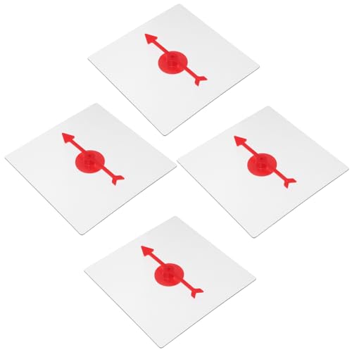 IMIKEYA 4 Stück Transparenter kinderspiele Spiele Games for mathespiele plattenheber Transparenter Spielplattenspieler Turntable DIY-Zubehör Plastik rot von IMIKEYA