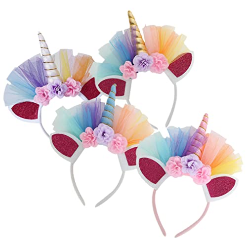 IMIKEYA 4 Stück einhorn stirnband favorisieren Party Kostüm für Erwachsene Kindergeburtstag Haarschmuck Haarreif für Fotoshooting Haarzubehör Einhorn-Geburtstagsdekorationen Polyester IMIKEYA 4 Stück einhorn stirnband favorisieren Party Kostüm für Erwachsene Kindergeburtstag Haarschmuck Haarreif für Fotoshooting Haarzubehör Einhorn-Geburtstagsdekorationen Polyester von IMIKEYA