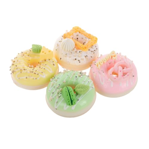 IMIKEYA 4 Stücke Simulierte Obst Kuchen Modell Realistische Lebensmittel Simulation Dessert Modell Gefälschte Donuts Donut Modell PVC von IMIKEYA