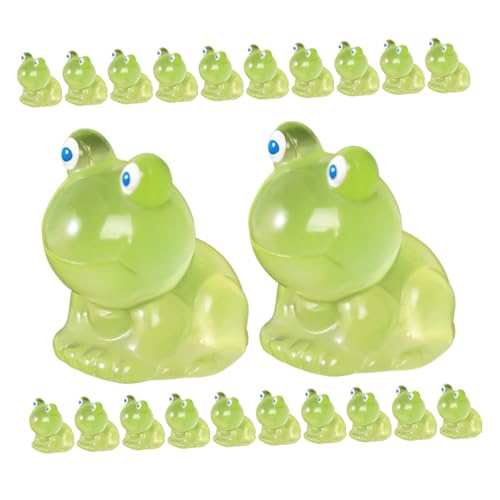 IMIKEYA 40 Stück Miniatur Frosch Figuren Teiliges Kreativ Resin Handwerk für Terrarien Aquarien und Dekoration Luminous Frog Ornamente für Garten und Zuhause von IMIKEYA