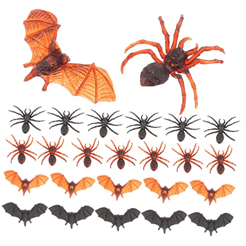 IMIKEYA 40 Stück Simulation Spinne Fledermaus Dekoration Dekorativ Realistisch Aber Party Halloween Große Spinnen Massen Hängende Gruselige Fledermäuse Simulieren Fledermausfiguren Indoor von IMIKEYA
