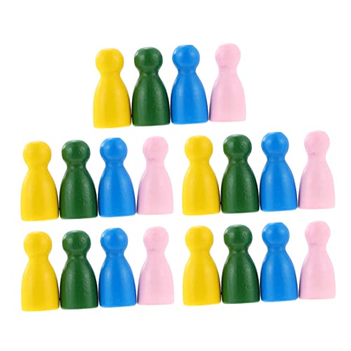 IMIKEYA 40 Stück Teiliges Humanoide Schachfiguren aus Holz für Flugschach Tischspiel Zubehör Robust und Tragbar für Fördert Logisches und Kreativität Zufällige Farbe von IMIKEYA