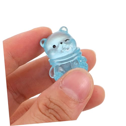 IMIKEYA 40 Stück Teiliges Leuchtende Mini Harzbären Fluoreszierende Tierfiguren für DIY Vielseitig für Auto Schreibtisch Puppenhaus und Feengarten Einfache Pflege und Mehrstündiges von IMIKEYA