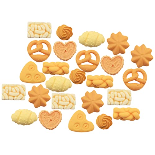 IMIKEYA 40stücke Teiliges Miniatur Dessert Modelle Resin Kekse Brot Für Handyhüllen-Dekoration Fotorequisiten Und Lehrmodelle Kreative Zubehörteile Bunten Designs von IMIKEYA
