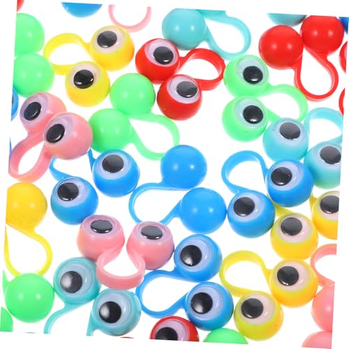 IMIKEYA 48 Stück Augenring Auge Fingerpuppe Ringe Augen Fingerpuppen Googeln Party sankastenspielsachen kindergeburtstags mitgebsel Fingerring Fingerspielzeug Plastik von IMIKEYA