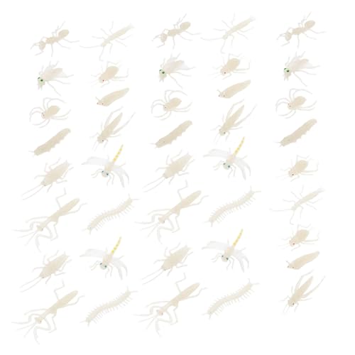 IMIKEYA 48 Stück Leuchtende Simulierte Insekten Kinderspielzeug Mini Simulationsmodelle Insekten Knifflige Spielzeuge Kleinkinder Insekten Party Requisiten Figuren Spiel von IMIKEYA