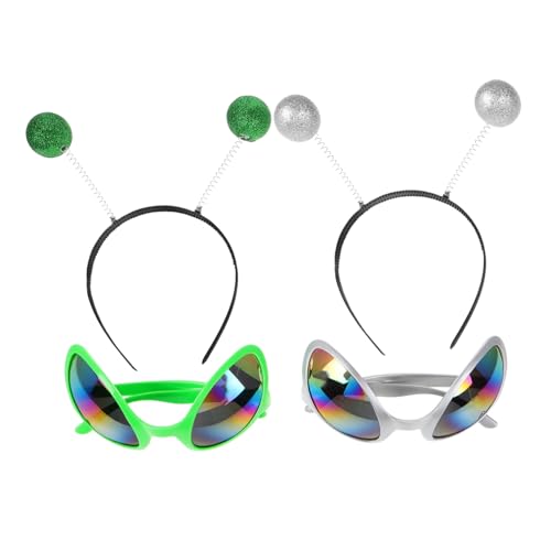 IMIKEYA 4Stücke Sonnenbrillen Teiliges Haarband für Halloween und Weihnachtsfeiern Lustige Brillen für Erwachsene Kostümzubehör für Partys IMIKEYA 4Stücke Sonnenbrillen Teiliges Haarband für Halloween und Weihnachtsfeiern Lustige Brillen für Erwachsene Kostümzubehör für Partys von IMIKEYA