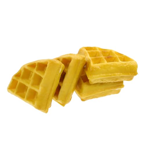 IMIKEYA 4stücke Teiliges Realistisches Waffelmodell Aus Kunstmaterial Dekorative Nachbildung Für Küche Partys Und Feiertagsveranstaltungen Täuschend Echte Waffeln Für Fotografie Und von IMIKEYA