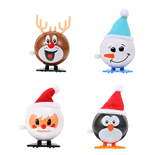 IMIKEYA 4Stücke Teiliges Weihnachts Aufziehspielzeug Für Lustige Bewegliche Spielzeuge Im Weihnachtsdesign Taktilen Fähigkeiten Und Farbdiskriminierung von IMIKEYA