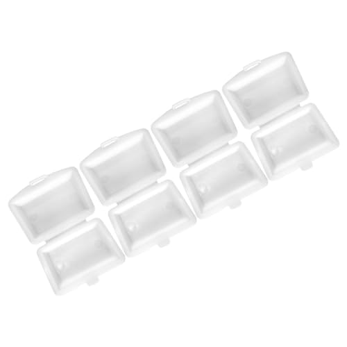 IMIKEYA 4er-Packung Mini-Lunchbox Essen Container Puppe Lunch-Box Miniaturhaus Kit Schaufenster Requisit Landschaftsschmuck Weiß Plastik von IMIKEYA