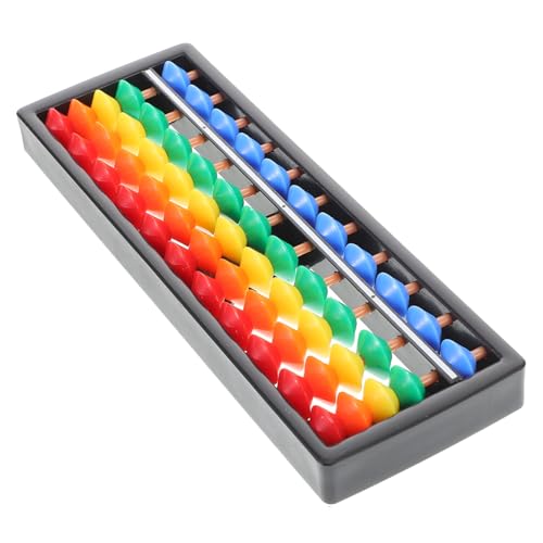 IMIKEYA 5 Farbabakus Mathematikzähler Chinesischer Taschenrechner kein Knopf Abakus für Erwachsene Abakus-Tool Berechnen von Perlen Mathematik-Abakus Soroban-Abakus Abicus Plastik von IMIKEYA