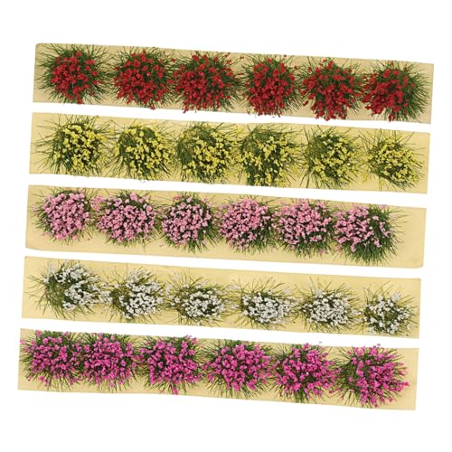 IMIKEYA 5 Sätze Puppenhaus-Blumencluster Mini Pflanzen künstliche Pflanzen kunstpflanzen Set Garten Figuren Puppenhaus-Miniatur-Szenenmodell Puppenhaus-Gartendekoration Plastik von IMIKEYA